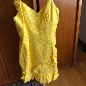 NWT Fate Clothing yellow polka dot summer dress